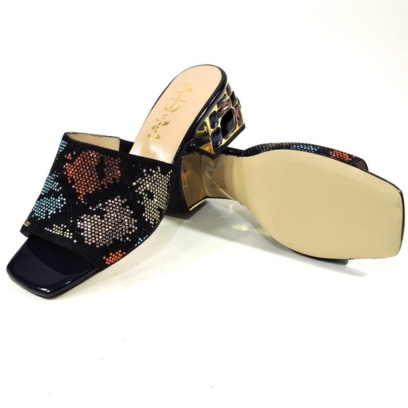 ALESSANDRO DI MARIA 🇮🇹 WOMEN'S BLACK SUEDE SUMMER COMFORT MULES - Picture 7 of 10